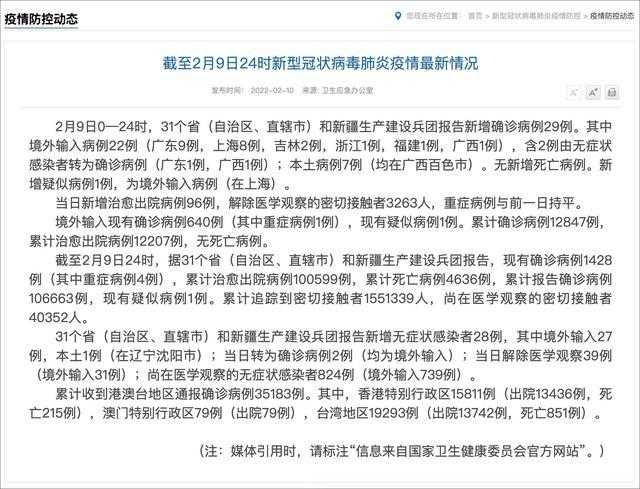 31省份多点散发,广西宾阳单日新增7例成防控焦点?